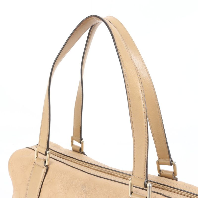 Guccissima Leather Tote Bag Shoulder Hand Mini Boston 257288 Beige Women's ERE