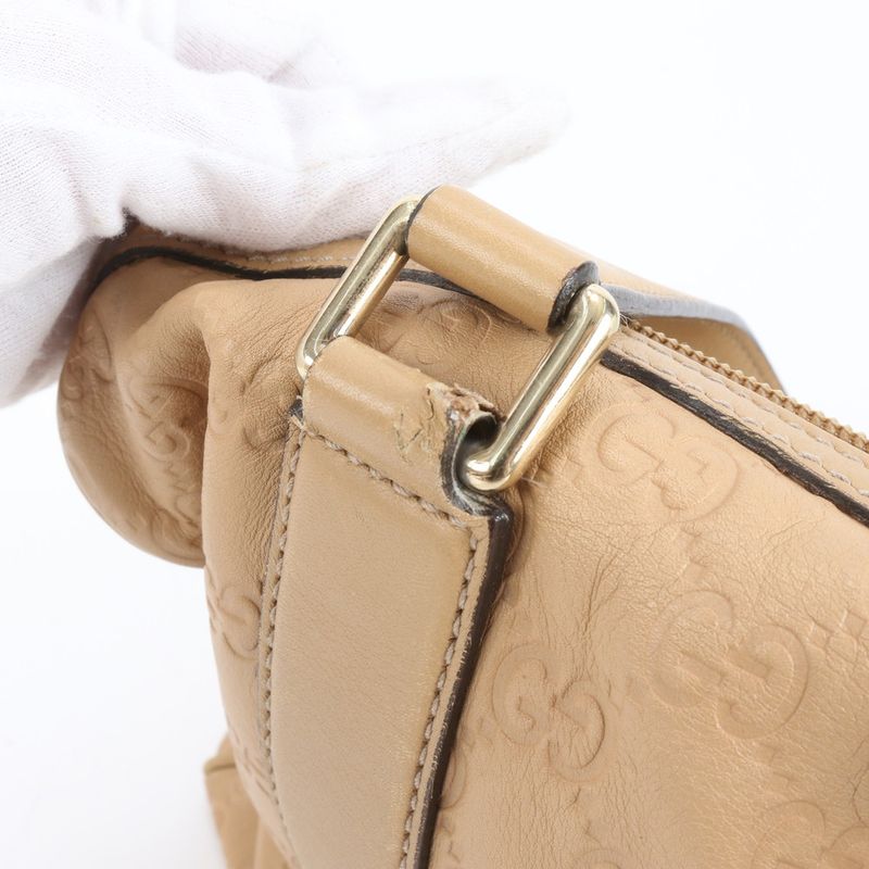 Guccissima Leather Tote Bag Shoulder Hand Mini Boston 257288 Beige Women's ERE