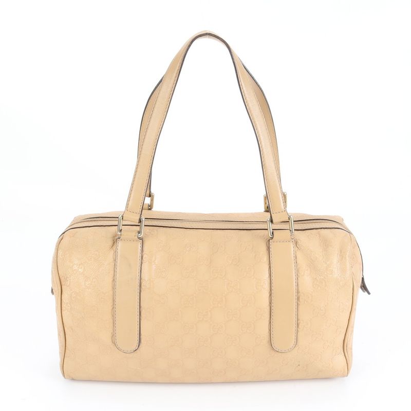 Guccissima Leather Tote Bag Shoulder Hand Mini Boston 257288 Beige Women's ERE