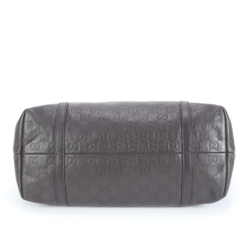 Guccissima Leather Tote Bag Shoulder Hand Brown Gold Hardware A4 265695 Women's