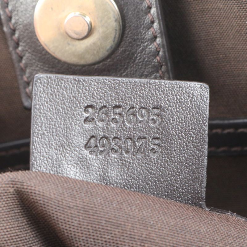 Guccissima Leather Tote Bag Shoulder Hand Brown Gold Hardware A4 265695 Women's