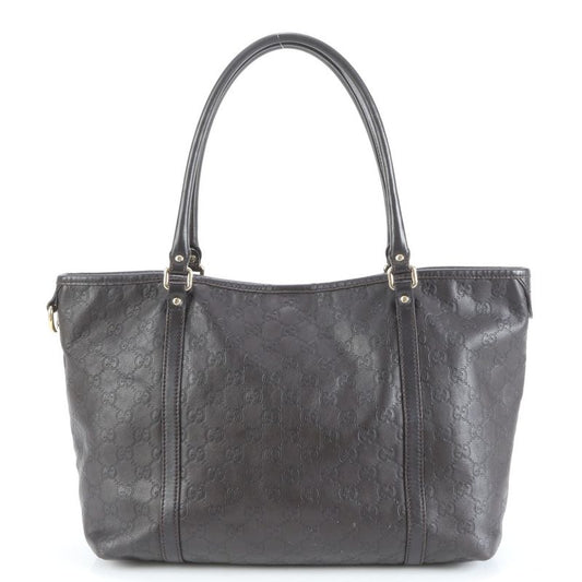 Guccissima Leather Tote Bag Shoulder Hand Brown Gold Hardware A4 265695 Women's