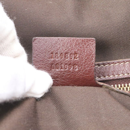 Gucci GG Canvas Leather Tote Bag Boston Shoulder Hand A4 Brown 189892 Women's