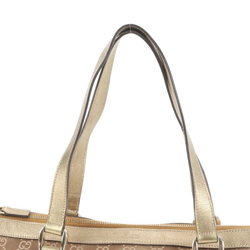 Gucci GG Canvas Abby 141470 Leather Tote Bag Shoulder Hand Brown Women's ERE