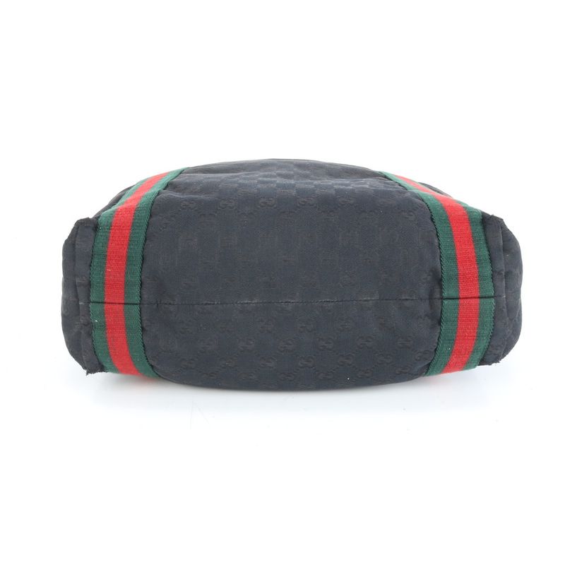 Gucci GG Canvas Sherry Line 189669 Leather Tote Bag Shoulder Business Commuter