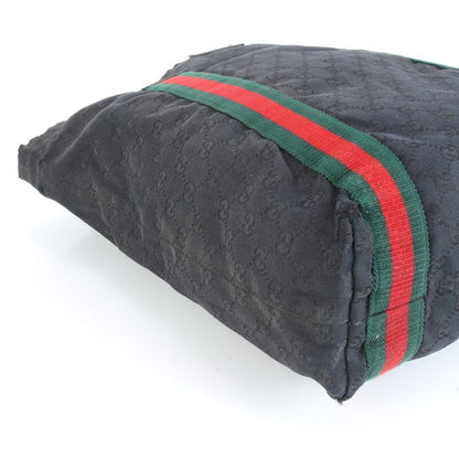 Gucci GG Canvas Sherry Line 189669 Leather Tote Bag Shoulder Business Commuter