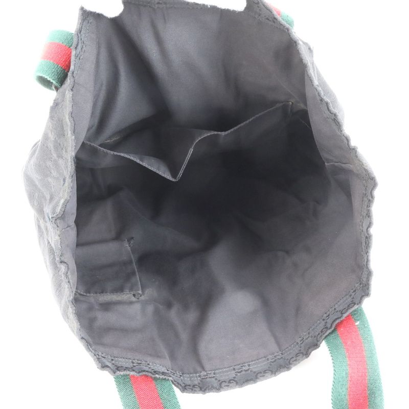 Gucci GG Canvas Sherry Line 189669 Leather Tote Bag Shoulder Business Commuter