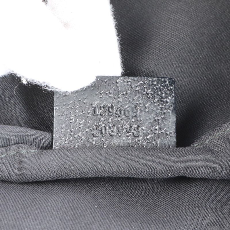 Gucci GG Canvas Sherry Line 189669 Leather Tote Bag Shoulder Business Commuter