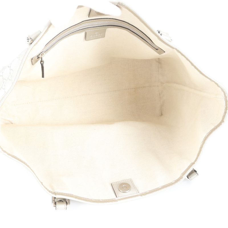 Gucci With Control Card GG Imprime 197953 Leather Tote Bag Shoulder Hand