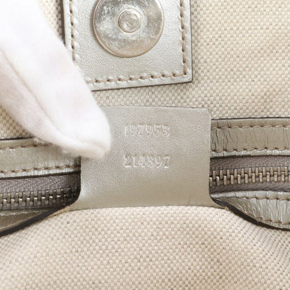 Gucci With Control Card GG Imprime 197953 Leather Tote Bag Shoulder Hand