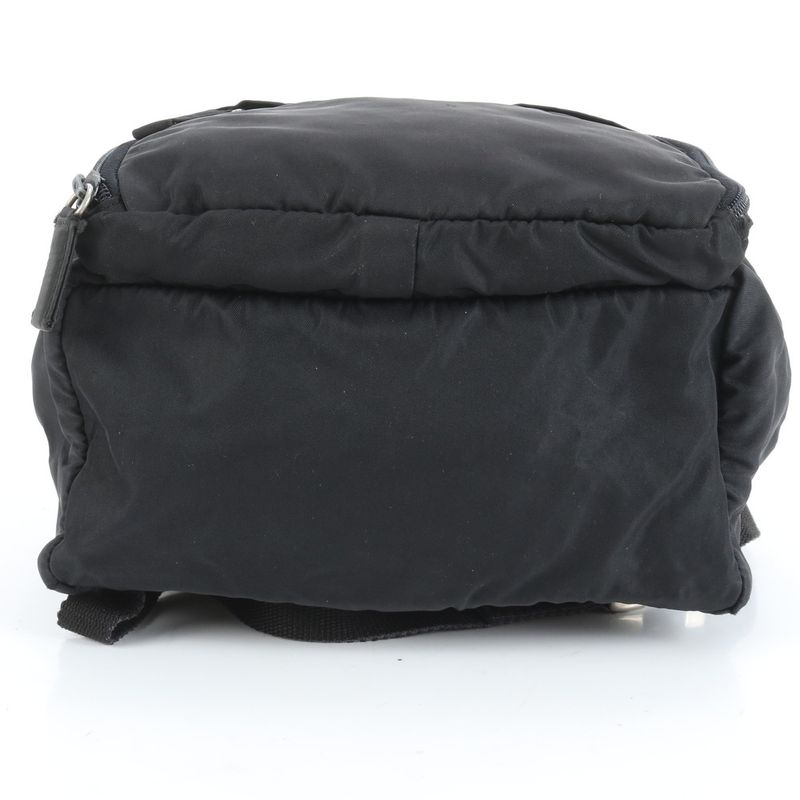 Prada Tessuto Nylon Triangle Logo Backpack Sac Backpack Black Silver Hardware