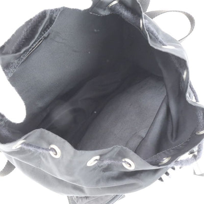 Prada Tessuto Nylon Triangle Logo Backpack Sac Backpack Black Silver Hardware