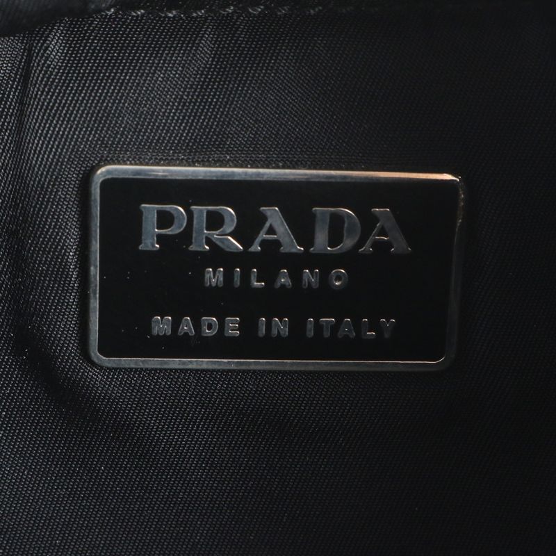 Prada Tessuto Nylon Triangle Logo Backpack Sac Backpack Black Silver Hardware