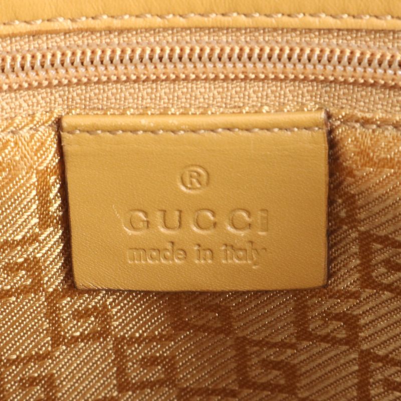 Aoyama Store Gucci With Control Card Jackie Leather Handbag Square Tote Pink