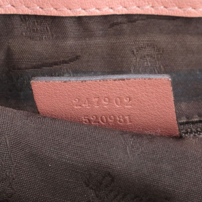 Guccissima Sookie Leather 2WAY Shoulder Bag Crossbody Hand Tote Pink 247902