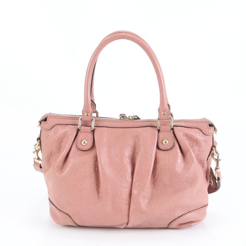 Guccissima Sookie Leather 2WAY Shoulder Bag Crossbody Hand Tote Pink 247902