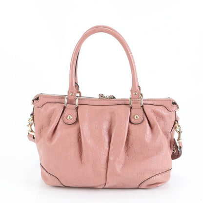 Guccissima Sookie Leather 2WAY Shoulder Bag Crossbody Hand Tote Pink 247902