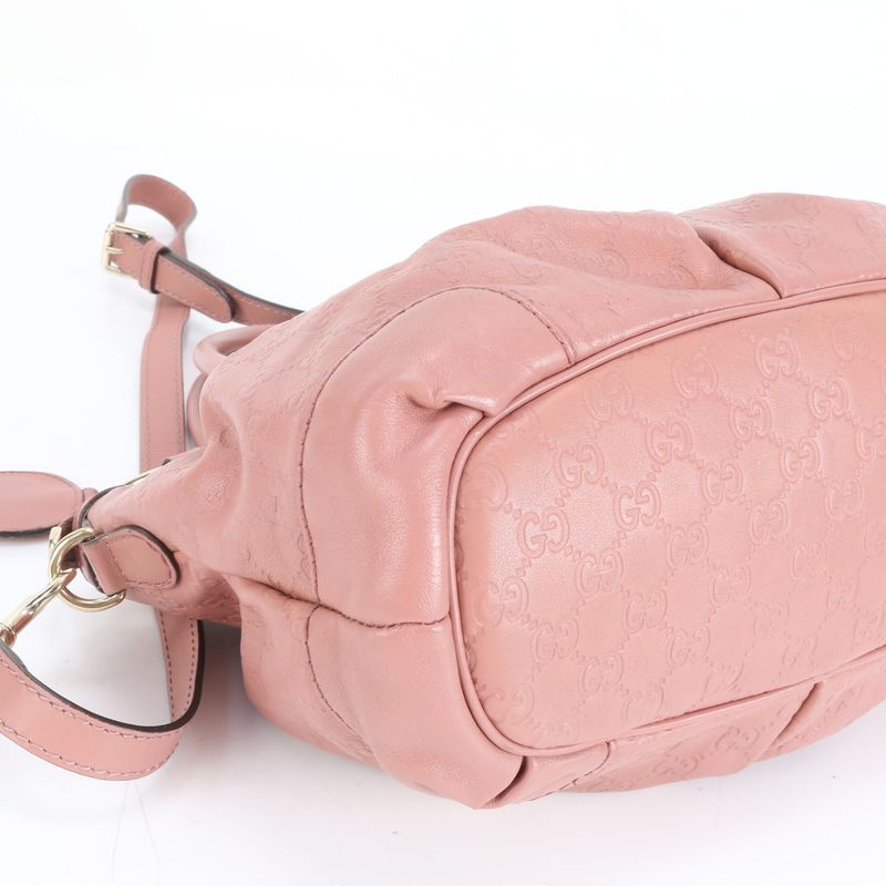 Guccissima Sookie Leather 2WAY Shoulder Bag Crossbody Hand Tote Pink 247902