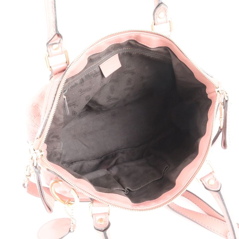 Guccissima Sookie Leather 2WAY Shoulder Bag Crossbody Hand Tote Pink 247902