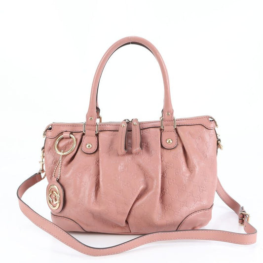 Guccissima Sookie Leather 2WAY Shoulder Bag Crossbody Hand Tote Pink 247902