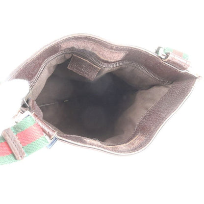 Gucci GG Canvas Sherry Line Leather Shoulder Bag Crossbody 27639 Genuine