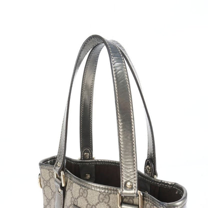 Gucci GG Supreme Leather Bucket Tote Bag Shoulder Hand 189897 Gold Hardware