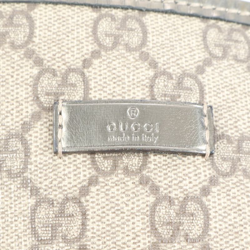 Gucci GG Supreme Leather Bucket Tote Bag Shoulder Hand 189897 Gold Hardware