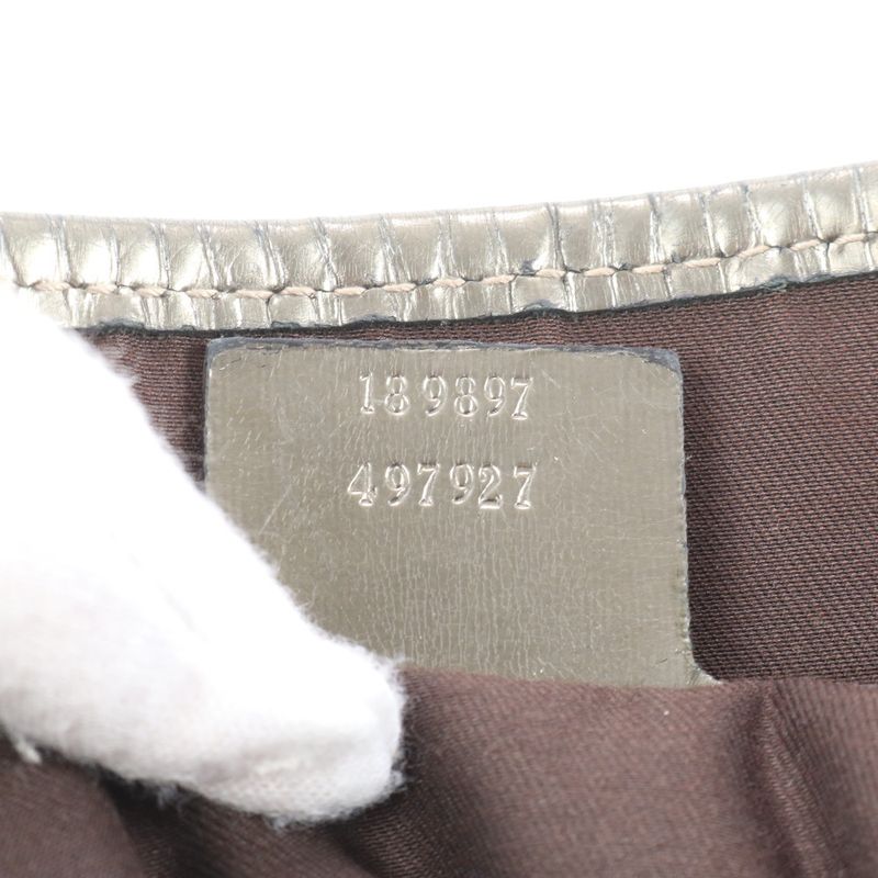 Gucci GG Supreme Leather Bucket Tote Bag Shoulder Hand 189897 Gold Hardware