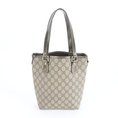 Gucci GG Supreme Leather Bucket Tote Bag Shoulder Hand 189897 Gold Hardware