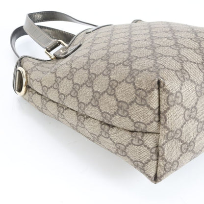 Gucci GG Supreme Leather Bucket Tote Bag Shoulder Hand 189897 Gold Hardware