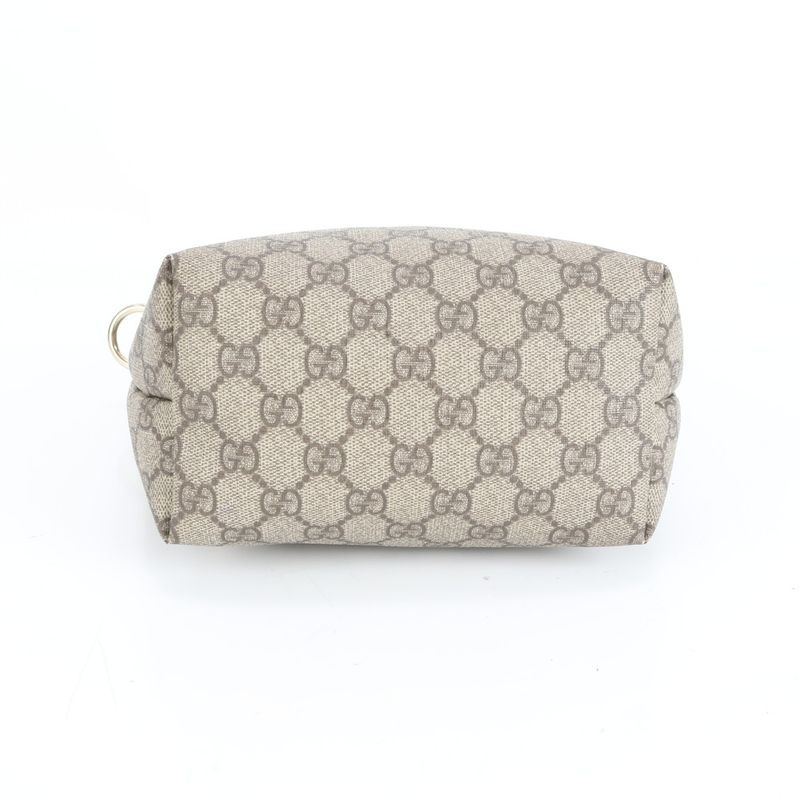 Gucci GG Supreme Leather Bucket Tote Bag Shoulder Hand 189897 Gold Hardware