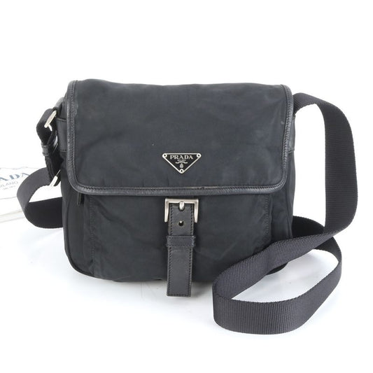 Prada Tessuto Nylon Leather Shoulder Bag Crossbody Messenger Business Commuter