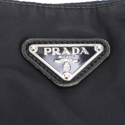 Prada Tessuto Nylon Triangle Logo Leather Shoulder Bag Crossbody Messenger