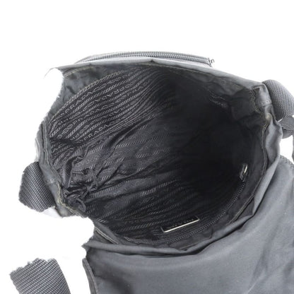 Prada Tessuto Nylon Triangle Logo Leather Shoulder Bag Crossbody Messenger