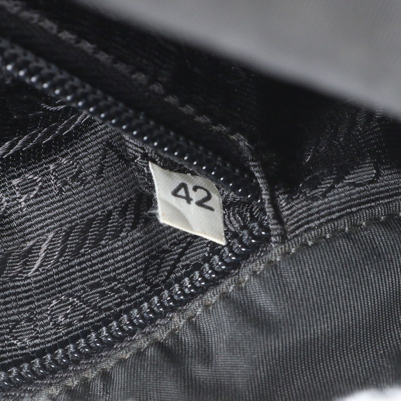 Prada Tessuto Nylon Triangle Logo Leather Shoulder Bag Crossbody Messenger