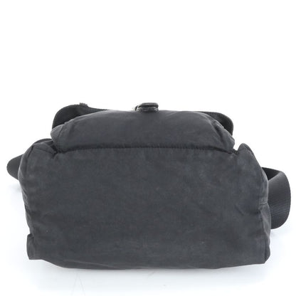 Prada Tessuto Nylon Triangle Logo Leather Shoulder Bag Crossbody Messenger