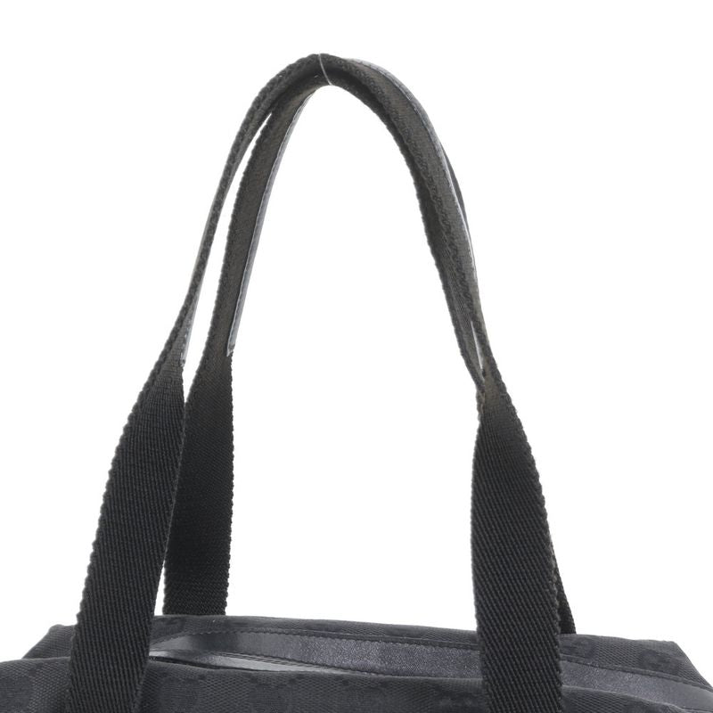 Gucci GG Canvas 92734 Leather Tote Bag Mini Boston Shoulder Hand Black Women's