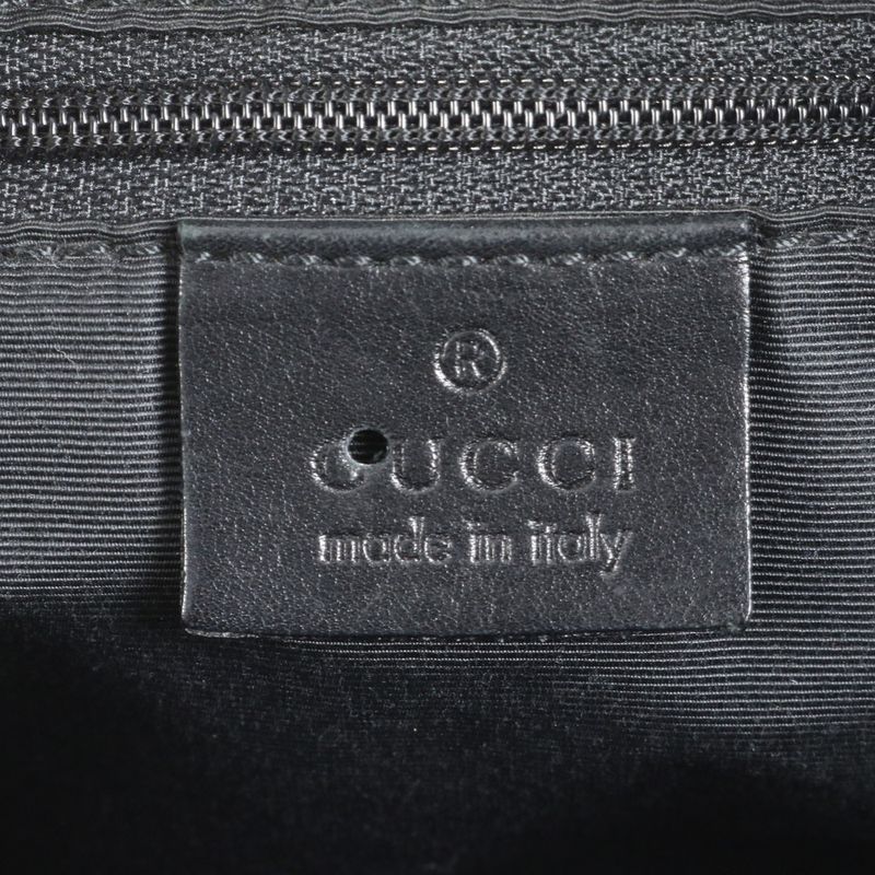 Gucci GG Canvas 92734 Leather Tote Bag Mini Boston Shoulder Hand Black Women's