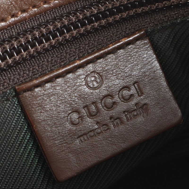 Gucci GG Canvas Leather Shoulder Bag Crossbody Messenger Business Commuter