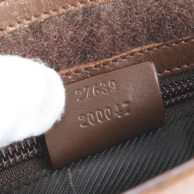 Gucci GG Canvas Leather Shoulder Bag Crossbody Messenger Business Commuter