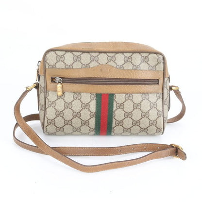 Vintage Old Gucci GG Supreme Sherry Line Leather Shoulder Bag Crossbody 98 02