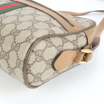 Vintage Old Gucci GG Supreme Sherry Line Leather Shoulder Bag Crossbody 98 02