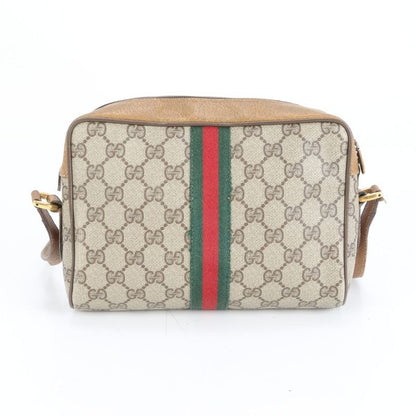 Vintage Old Gucci GG Supreme Sherry Line Leather Shoulder Bag Crossbody 98 02