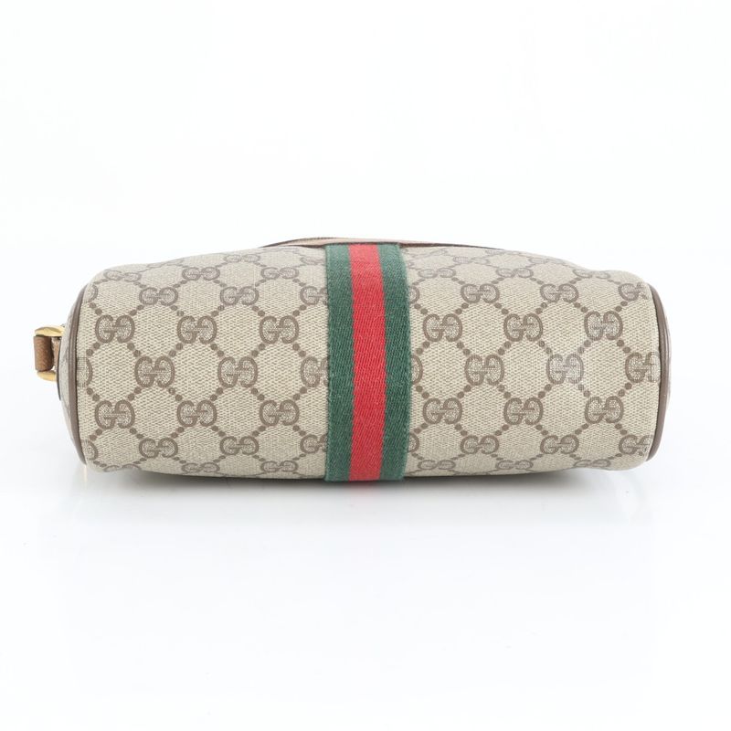 Vintage Old Gucci GG Supreme Sherry Line Leather Shoulder Bag Crossbody 98 02