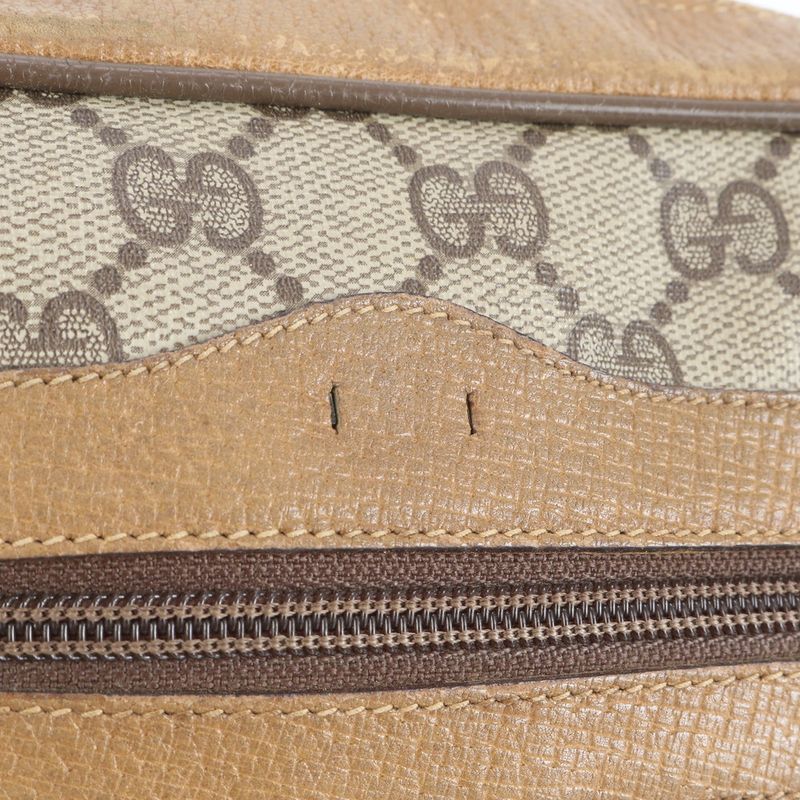 Vintage Old Gucci GG Supreme Sherry Line Leather Shoulder Bag Crossbody 98 02