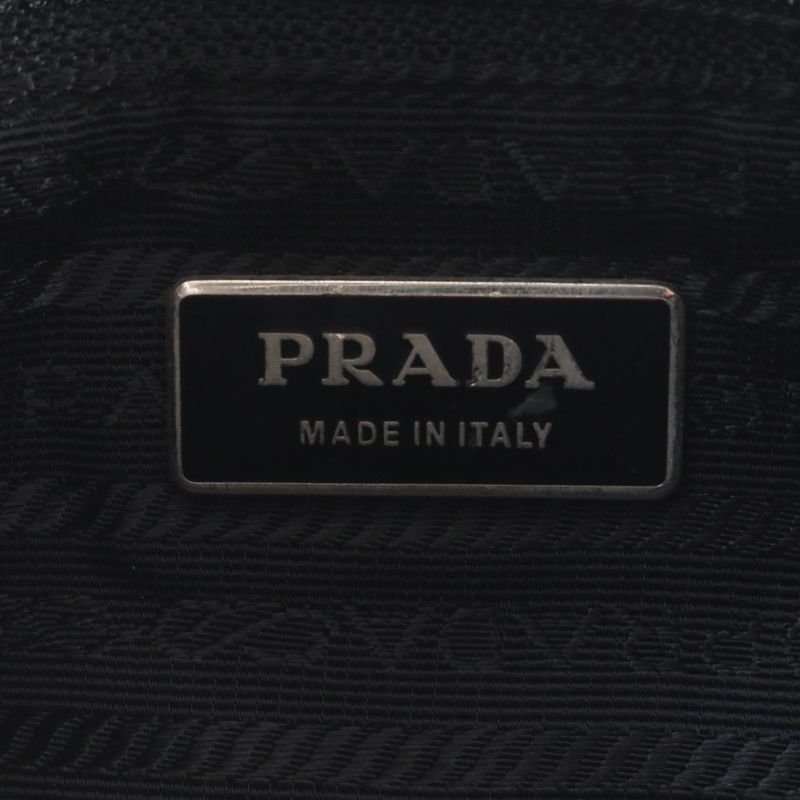 Prada Tessuto Nylon Triangle Logo Leather Shoulder Bag Crossbody Messenger