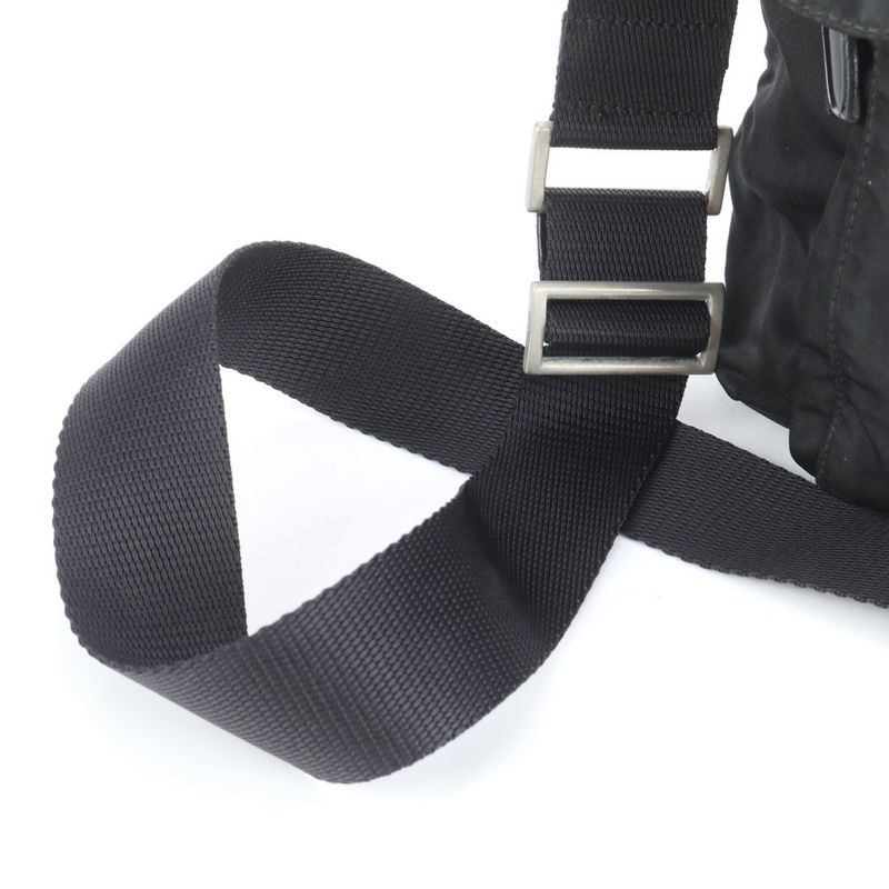 Prada Tessuto Nylon Triangle Logo B5469f Leather Shoulder Bag Crossbody