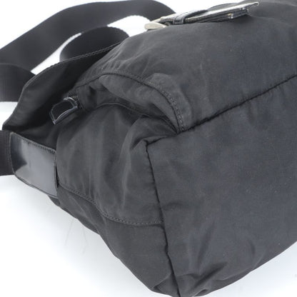 Prada Tessuto Nylon Triangle Logo B5469f Leather Shoulder Bag Crossbody