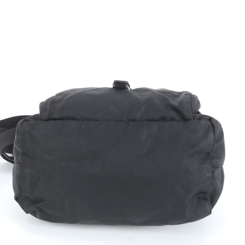 Prada Tessuto Nylon Triangle Logo B5469f Leather Shoulder Bag Crossbody