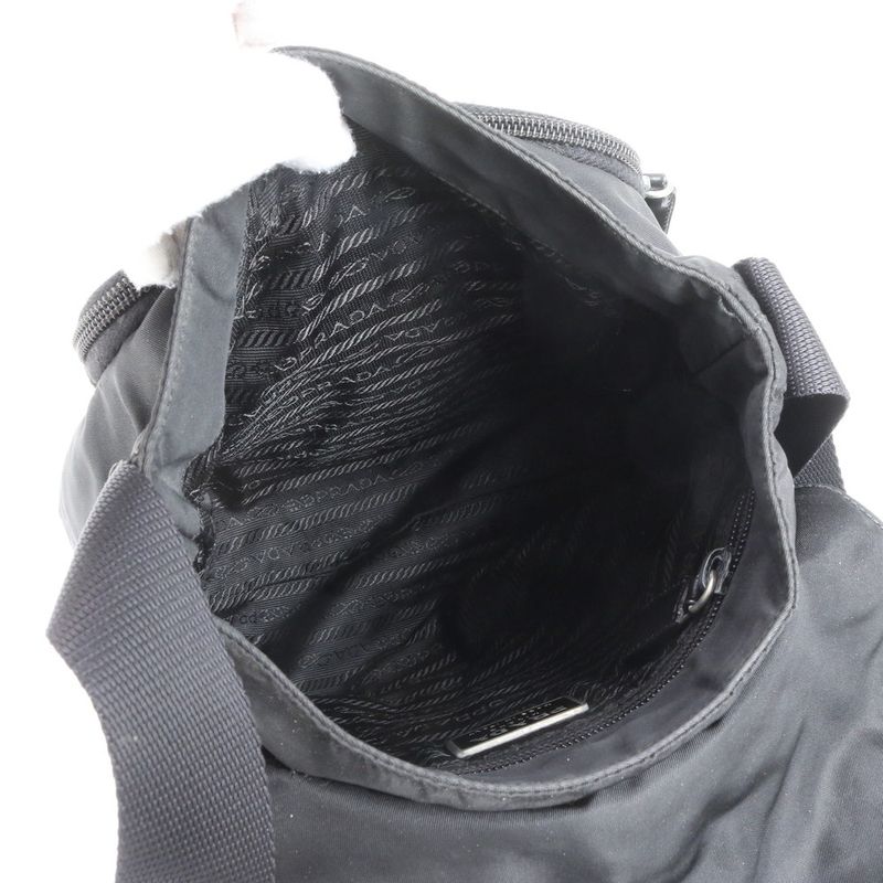 Prada Tessuto Nylon Triangle Logo B5469f Leather Shoulder Bag Crossbody